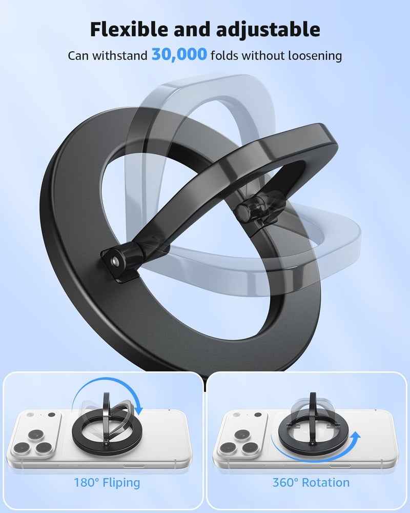 SUPERONE for MagSafe Phone Grip, Adjustable Magnetic Phone Ring Holder Removable Finger Phone Ring Kickstand Compatible with MagSafe Accessories Only for iPhone 17 & 16 & 15 & 14 & 13 & 12 Series - Image 3